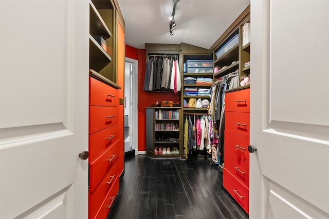 4811 Saxon St, Bellaire, TX 77401 - walk in closet with wood finished floors and lofted ceiling