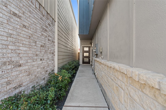 view of doorway to property