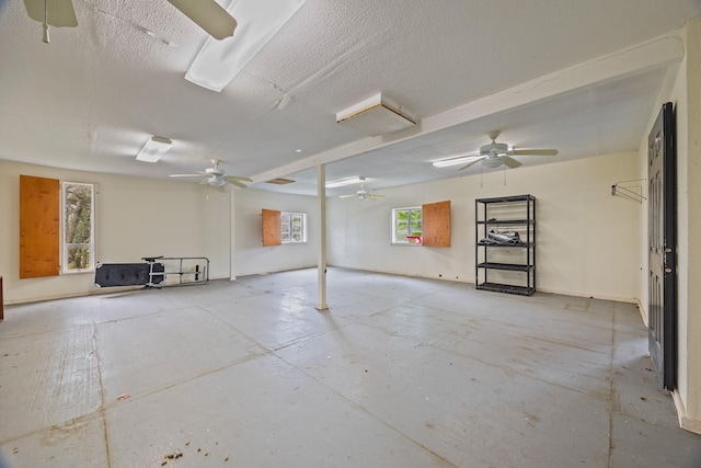 2234 Kelly Dr, Pearland, TX 77581 - below grade area featuring a ceiling fan