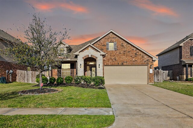 4310 Treccia Ct, Katy, TX 77493 - view of front of property with brick siding, concrete driveway, and an attached garage