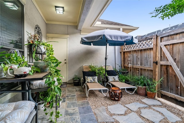 exterior space with fence