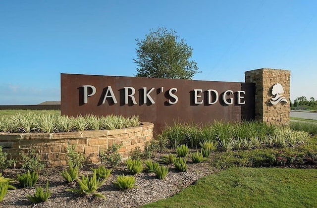 view of community sign