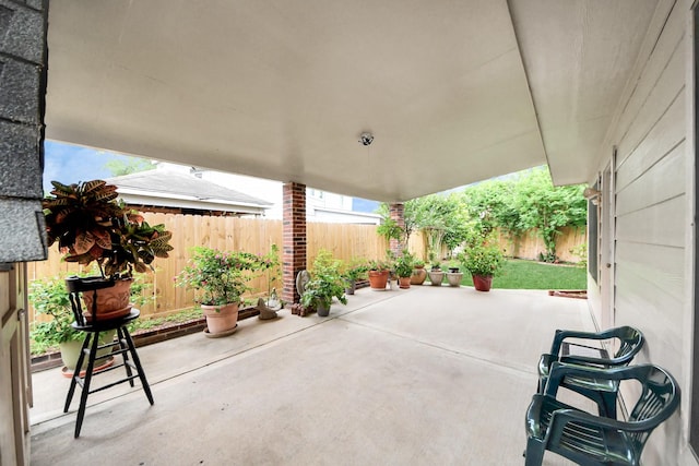 view of patio / terrace with a fenced backyard