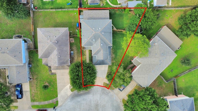 drone / aerial view featuring a residential view
