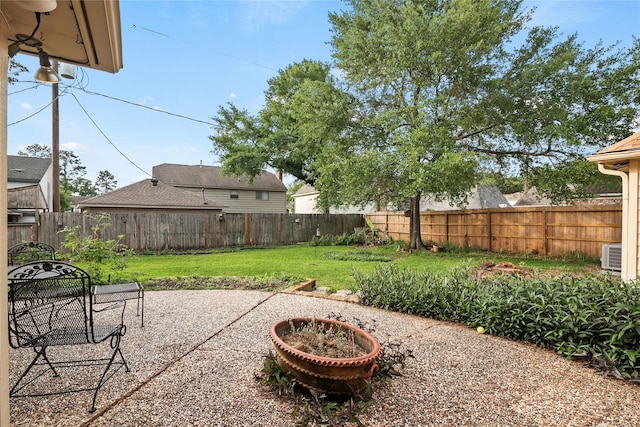 view of patio with a fenced backyard