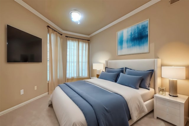 2111 Welch St Unit B117, Houston, TX 77019 - bedroom with crown molding, baseboards, visible vents, and carpet