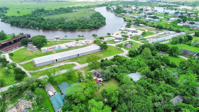 6710 County Road 203, Liverpool, TX 77577 - birds eye view of property with a water view