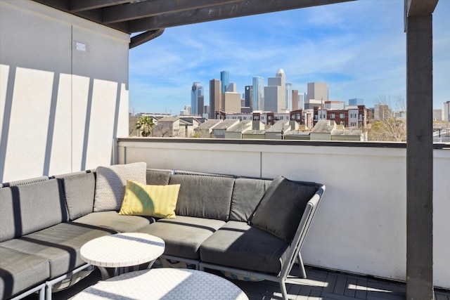 308 Willard, Houston, TX 77006 - balcony with a skyline view and outdoor lounge area