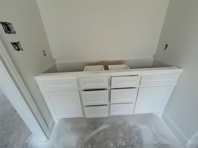 112 Capetown Cir, Conroe, TX 77356 - bathroom featuring baseboards and unfinished concrete floors