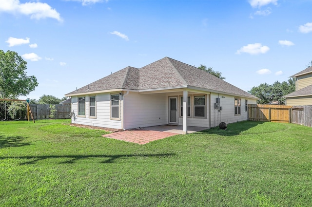 4407 Iron Creek Ct, Fresno, TX 77545 - rear view of property featuring a patio and a shingled roof