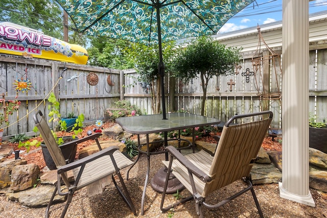 6180 Afton Ln, Beaumont, TX 77706 - view of patio / terrace with fence