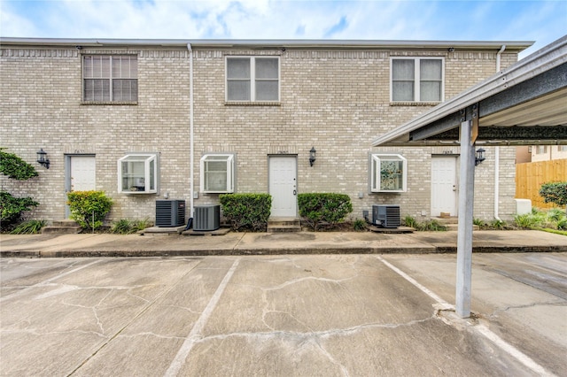 exterior space featuring central AC unit