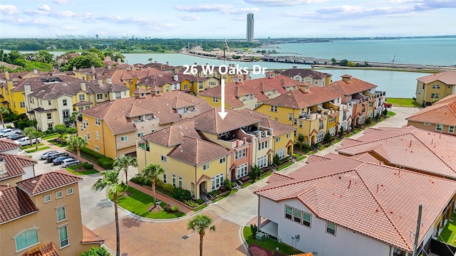 26 W Oaks Dr, Houston, TX 77058 - birds eye view of property featuring a water view and a residential view