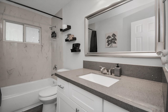 5410 Bataan Rd, Houston, TX 77033 - full bath with toilet, vanity, and shower / tub combo