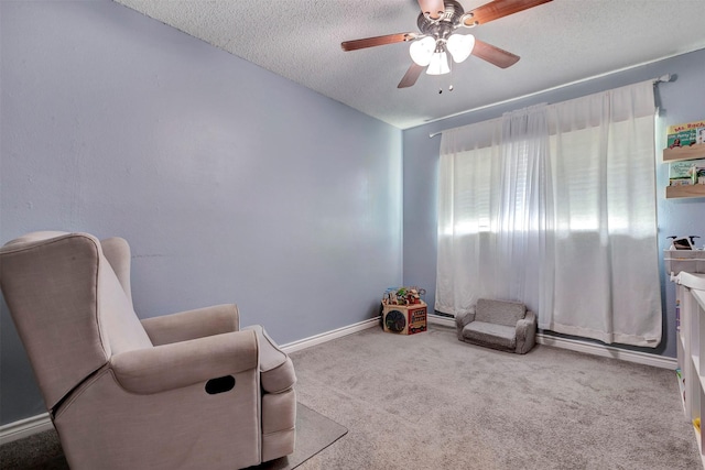 3202 Crossman St, Porter, TX 77365 - unfurnished room with a ceiling fan, carpet flooring, a textured ceiling, and baseboards