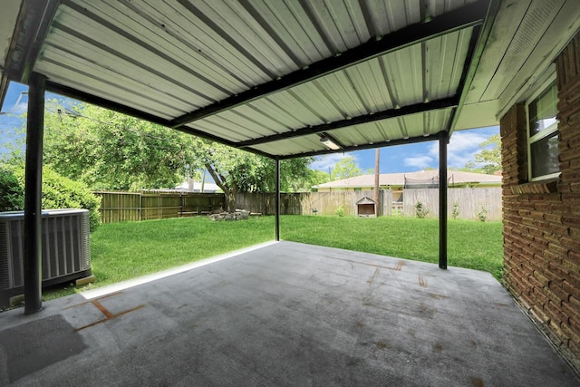 view of patio / terrace with central air condition unit