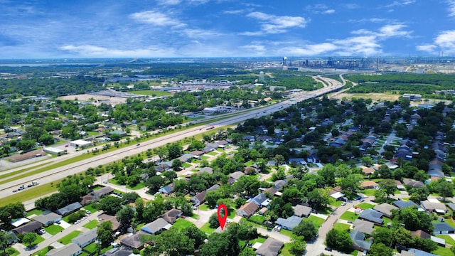 aerial view of property's location
