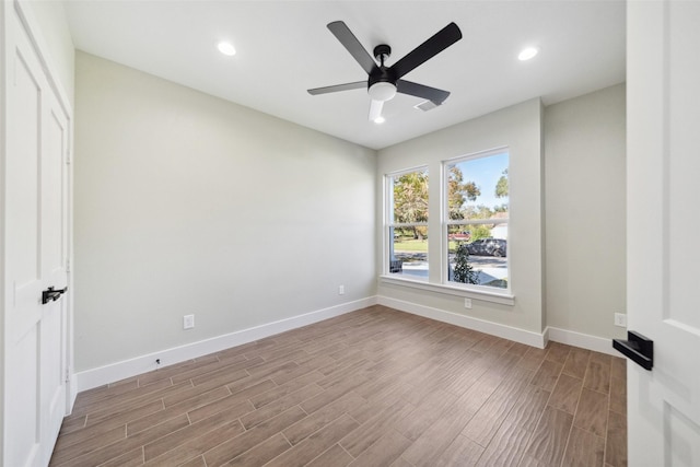 237 Crestview Dr, West Columbia, TX 77486 - unfurnished bedroom with recessed lighting, baseboards, and wood finished floors