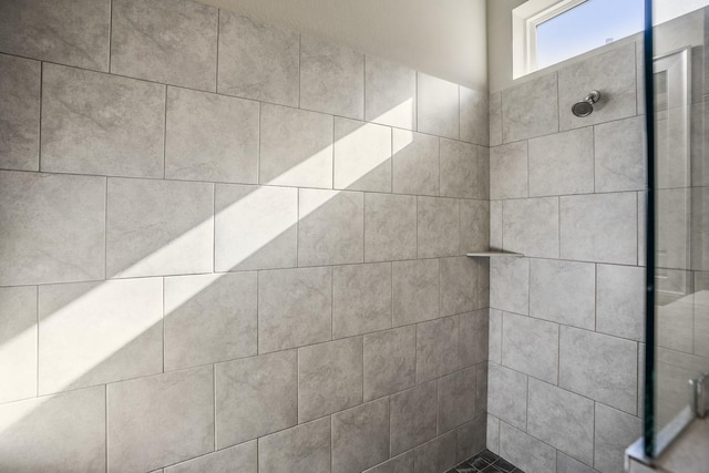 room details featuring a tile shower