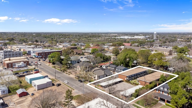 401 E Main St, Brenham, TX 77833 - aerial view of property's location featuring property boundaries highlighted