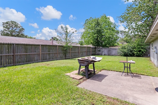 14231 Bateau Dr, Cypress, TX 77429 - view of yard featuring a patio and a fenced backyard