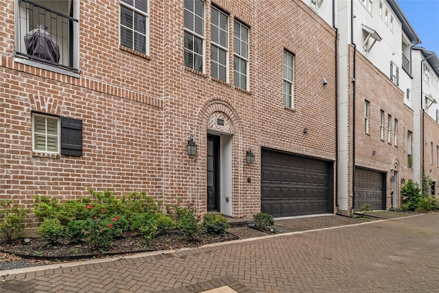 view of property with a garage