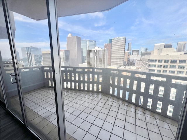 balcony with a view of city