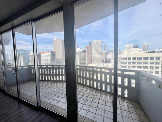 balcony featuring a city view