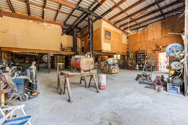120 Rebecca St, Houston, TX 77022 - garage with a workshop area