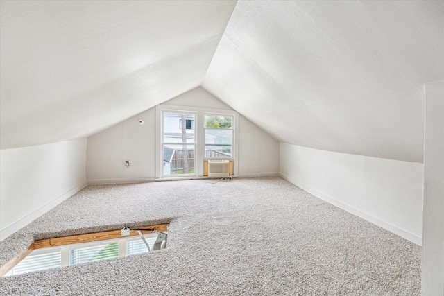 1411 Tulane St, Houston, TX 77008 - bonus room with carpet flooring, vaulted ceiling, baseboards, and cooling unit