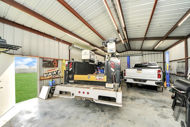 11202 Leah Elizabeth Dr, Needville, TX 77461 - garage featuring metal wall