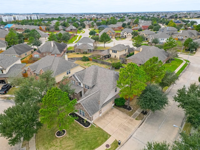 aerial view with a residential view
