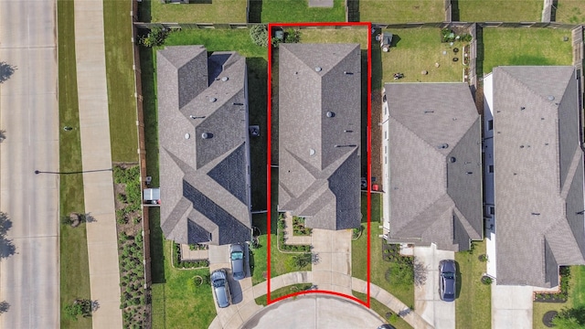 bird's eye view with a residential view