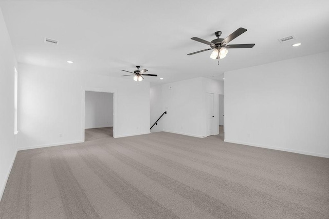 8251 Red Shiner Way, Fulshear, TX 77441 - carpeted empty room featuring ceiling fan and recessed lighting