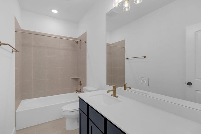 8251 Red Shiner Way, Fulshear, TX 77441 - bathroom with vanity, bathing tub / shower combination, and tile patterned flooring