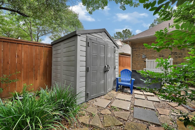 7551 Basswood Forest Ct, Houston, TX 77095 - view of shed with fence