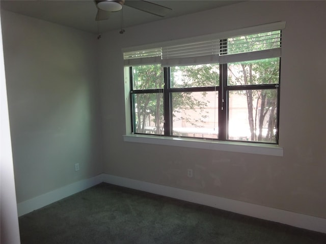 2401 Crawford Unit 105, Houston, TX 77004 - carpeted empty room featuring a ceiling fan and baseboards