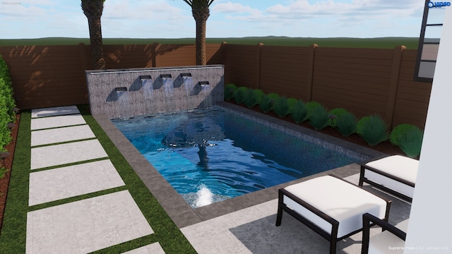 4709 Gibson St, Houston, TX 77007 - view of swimming pool with a fenced backyard and a patio