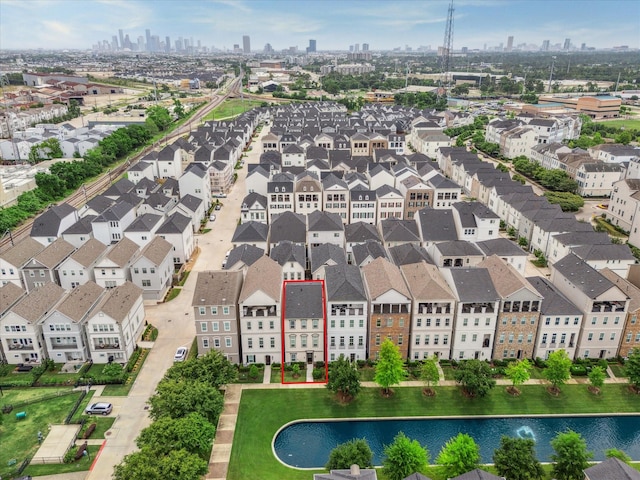 3606 Lannister Ln, Houston, TX 77055 - aerial view of skyline and a nearby body of water