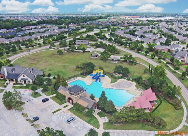 birds eye view of property featuring a residential view