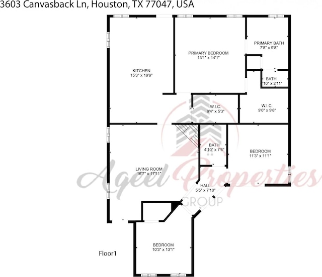 3603 Canvasback Ln, Houston, TX 77047 - property floor plan