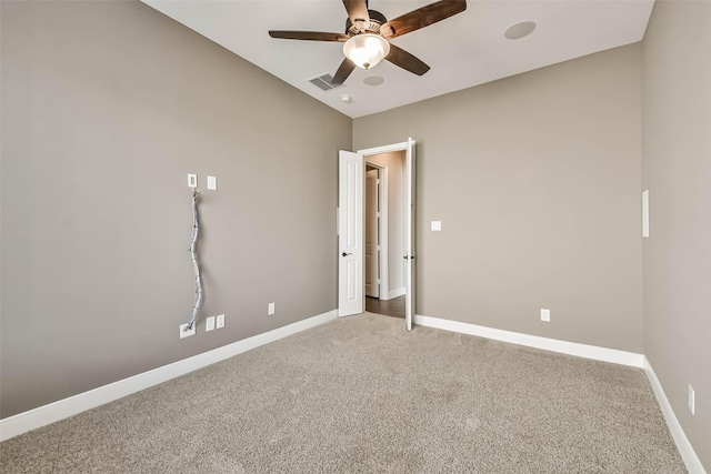 11131 Heartleaf Aster Way, Cypress, TX 77433 - unfurnished bedroom with baseboards, a ceiling fan, visible vents, and carpet floors