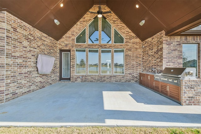 11131 Heartleaf Aster Way, Cypress, TX 77433 - view of patio with a sink and area for grilling
