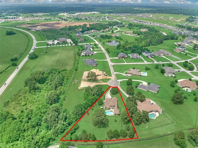 19089 Grandview Pt, Montgomery, TX 77356 - aerial view of property and surrounding area with property parcel outlined