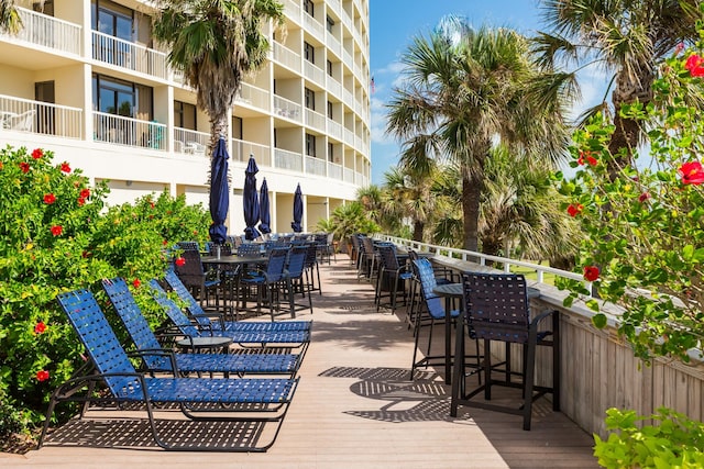 1401 E Beach Dr Unit 811, Galveston, TX 77550 - view of wooden deck