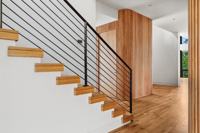 1900 W 14th St, Houston, TX 77008 - stairs featuring wood finished floors