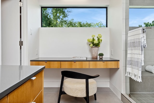 1900 W 14th St, Houston, TX 77008 - home office with tile patterned flooring