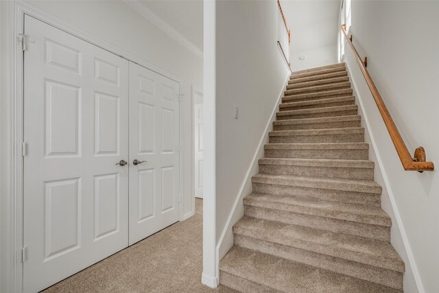2827 Briarhurst Park, Houston, TX 77057 - stairway featuring baseboards and carpet