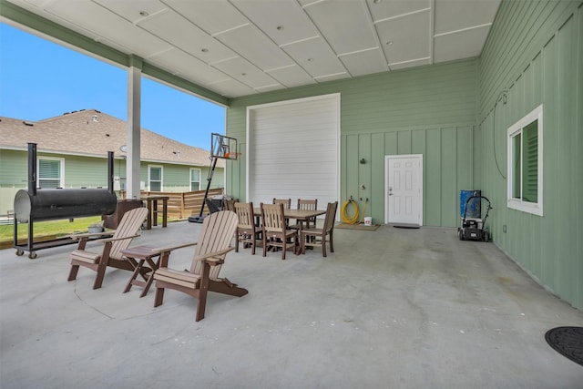 view of patio featuring outdoor dining space
