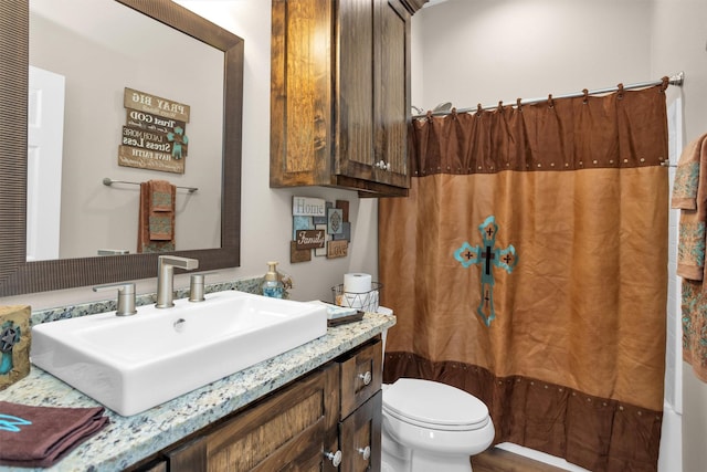 bathroom featuring toilet and vanity